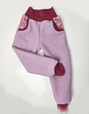 Walkjacke rosa, rosa mit Feder