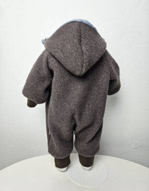 Walk-Anzug taupe, blau mit Igel