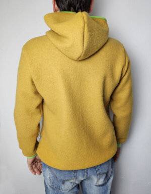 Herren Pullover / Hoodie aus Walk senf-gelb