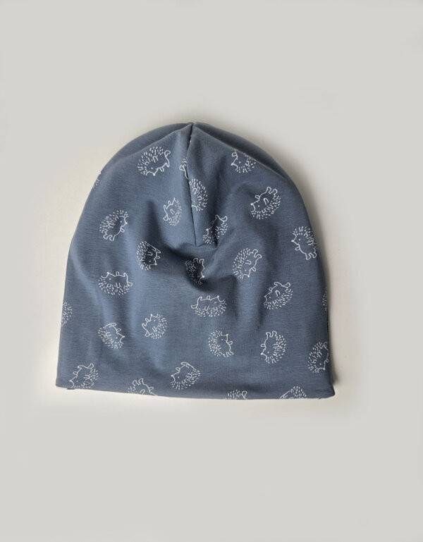 Wendemütze blau mit Igel