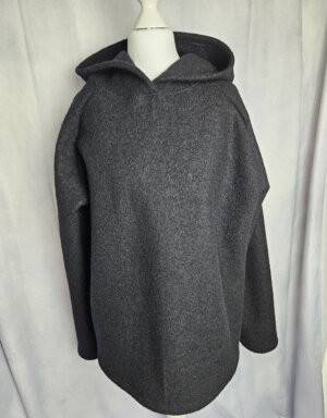 Damen Pullover / Hoodie aus Walk schwarz (gerade)