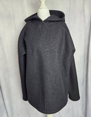 Damen Pullover / Hoodie aus Walk schwarz (gerade)