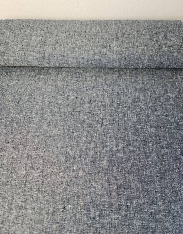 #L001 Leinen blau meliert