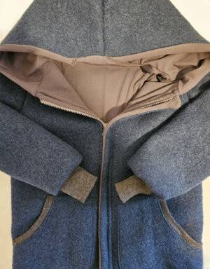 Walkjacke dunkelpetrol, dunkelgrau