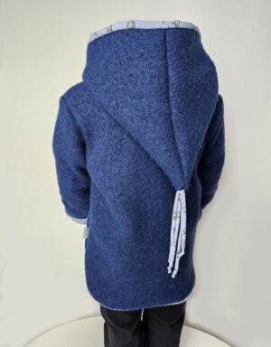 Walkjacke jeansblau, hellblau mit Kaninchen