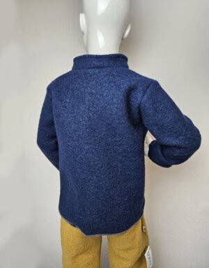 Walkjacke jeansblau, Jersey blau mit gestickten Dinos