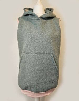 Damen Pullunder aus Walk mint-grün
