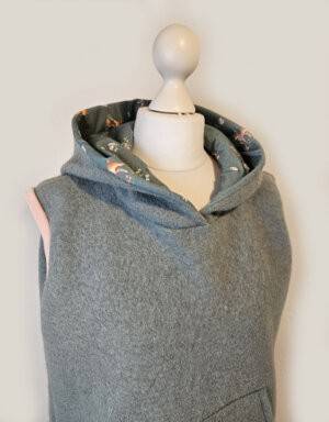 Damen Pullunder aus Walk mint-grün