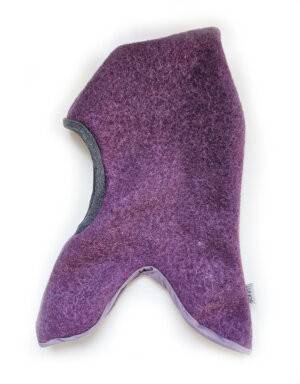 Schlupfmütze aus Walk bordeaux meliert