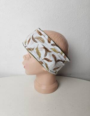 Stirnband aus Jersey blau gesprenkelt mit Dinos