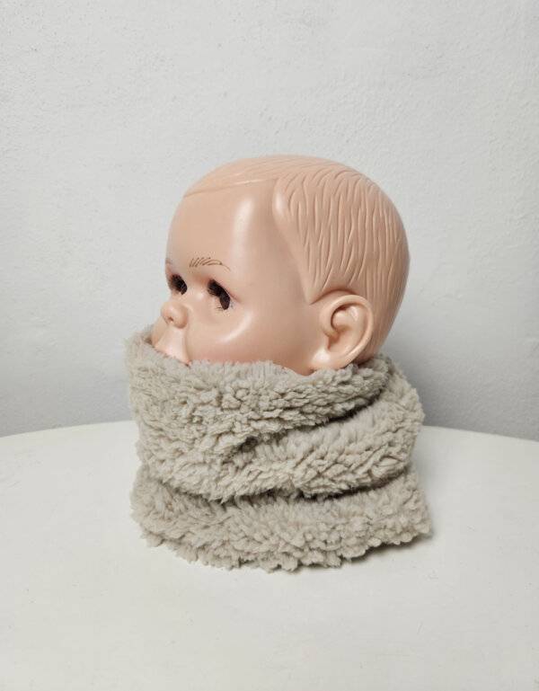 Halsloop aus Kuschelteddy beige