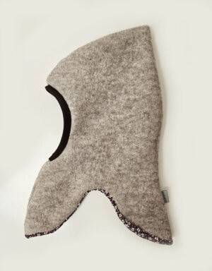 Schlupfmütze aus Walk beige meliert Schlupfmütze aus Walk beige meliert