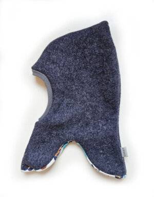 Schlupfmütze aus Walk kobalt-blau
