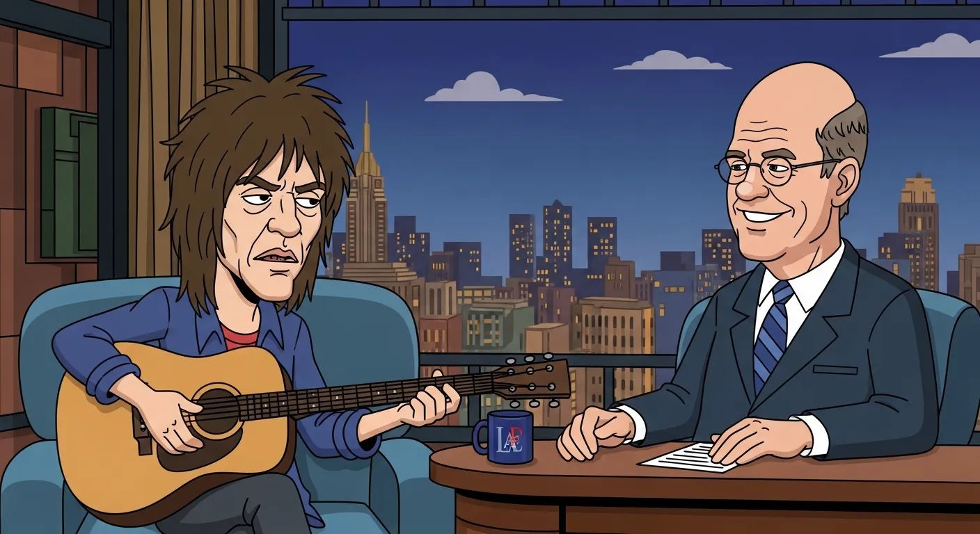 Warren Zevon guitar David Letterman