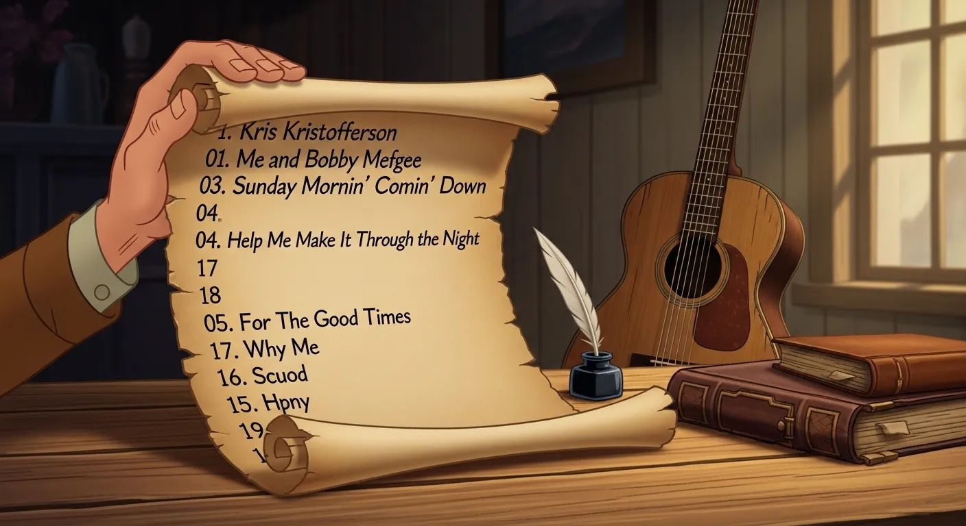 List of Songs Written by Kris Kristofferson Comprehensive Index