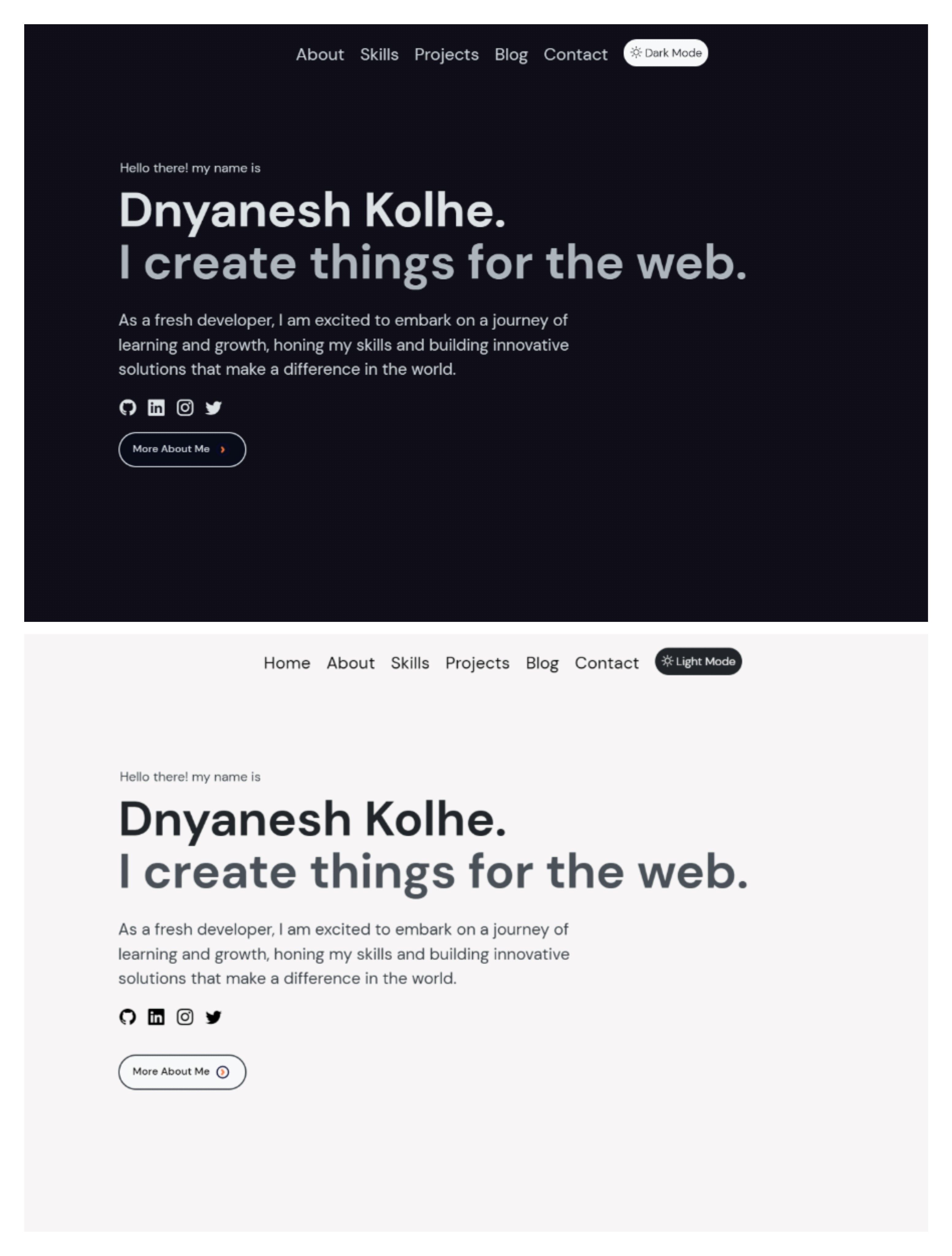 Personal Portfolio Website Screenshot