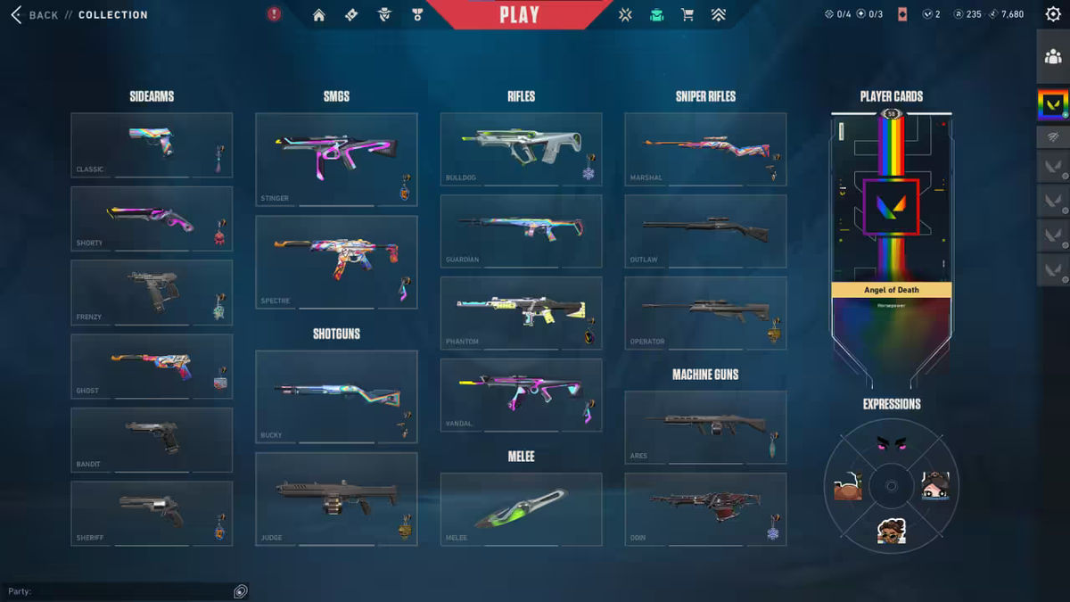Valorant Account Eu Inventory: 30 Skins