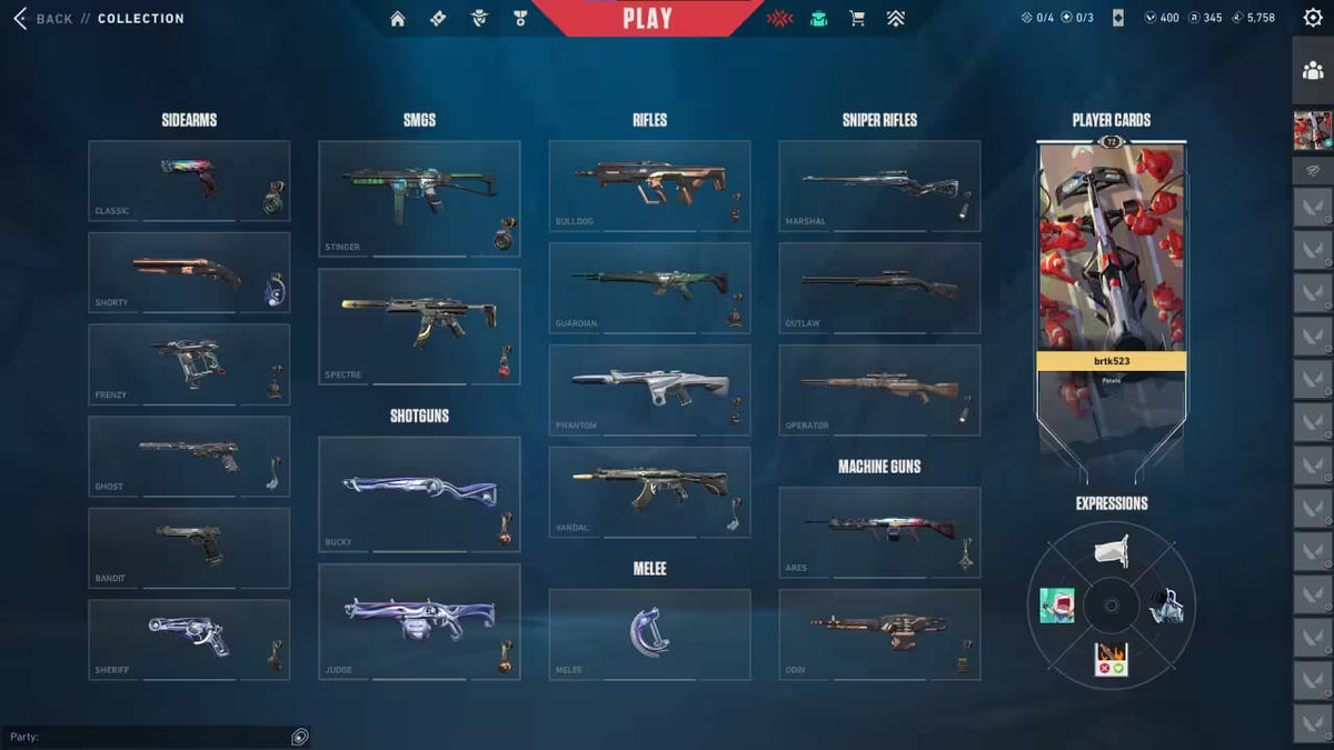 Valorant Account Eu Inventory: 34 Skins