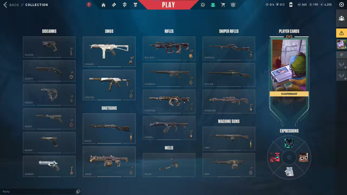 Valorant Account Eu Inventory: 44 Skins