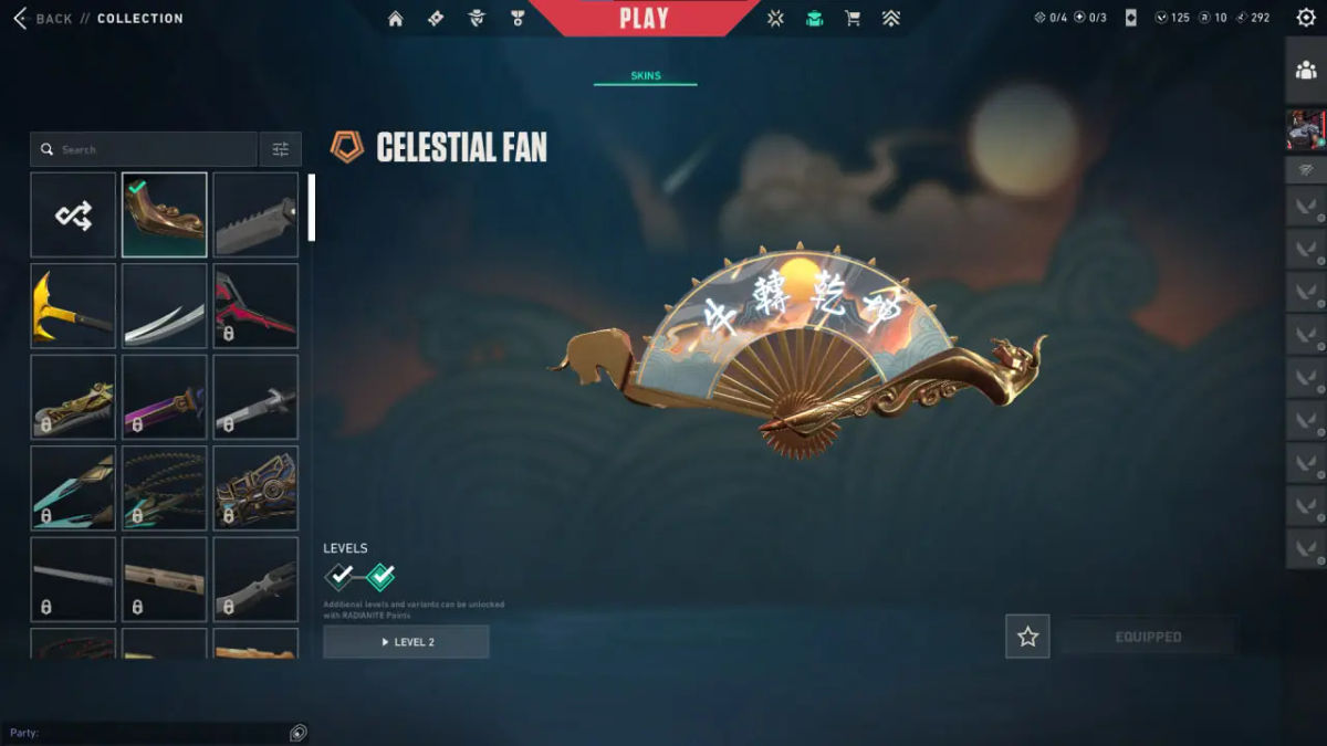 Celestial Fan Skin - Valorant Showcase