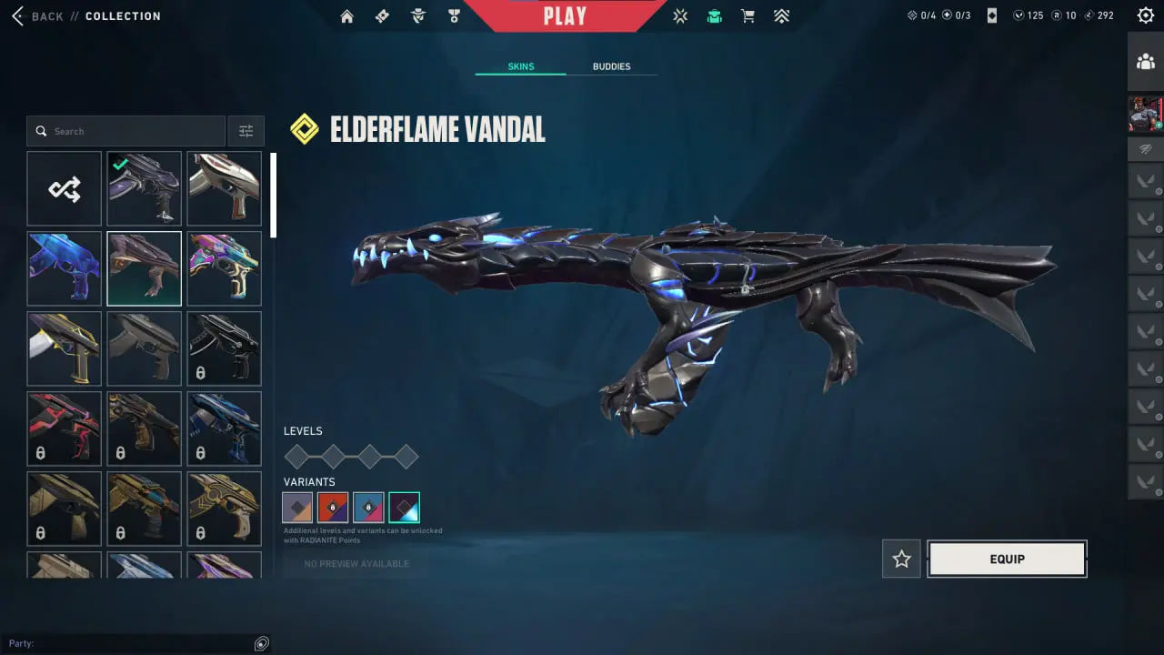 Аккаунт Valorant AP — 45 скинов — Elderflame, BlastX,НОЖ, — Заброшен