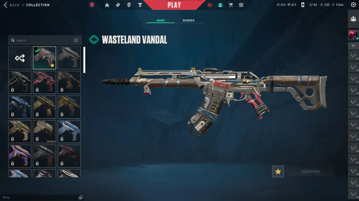 Valorant Account AP Inventory: 45 Skins and Player Cards