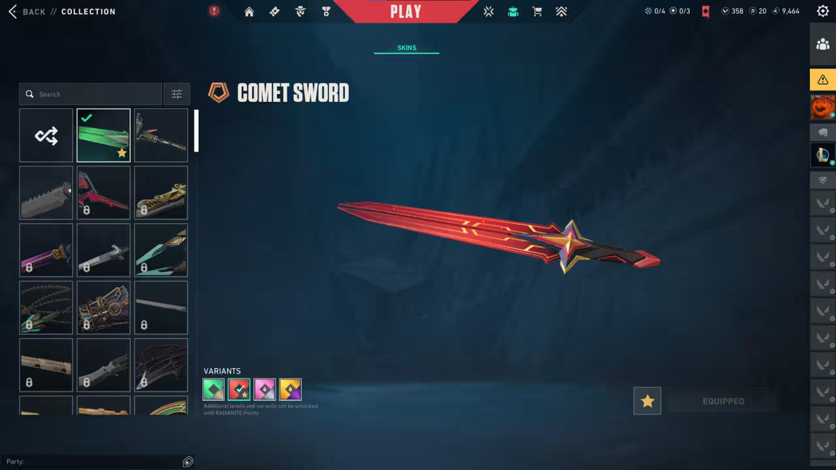 Valorant Comet Sword