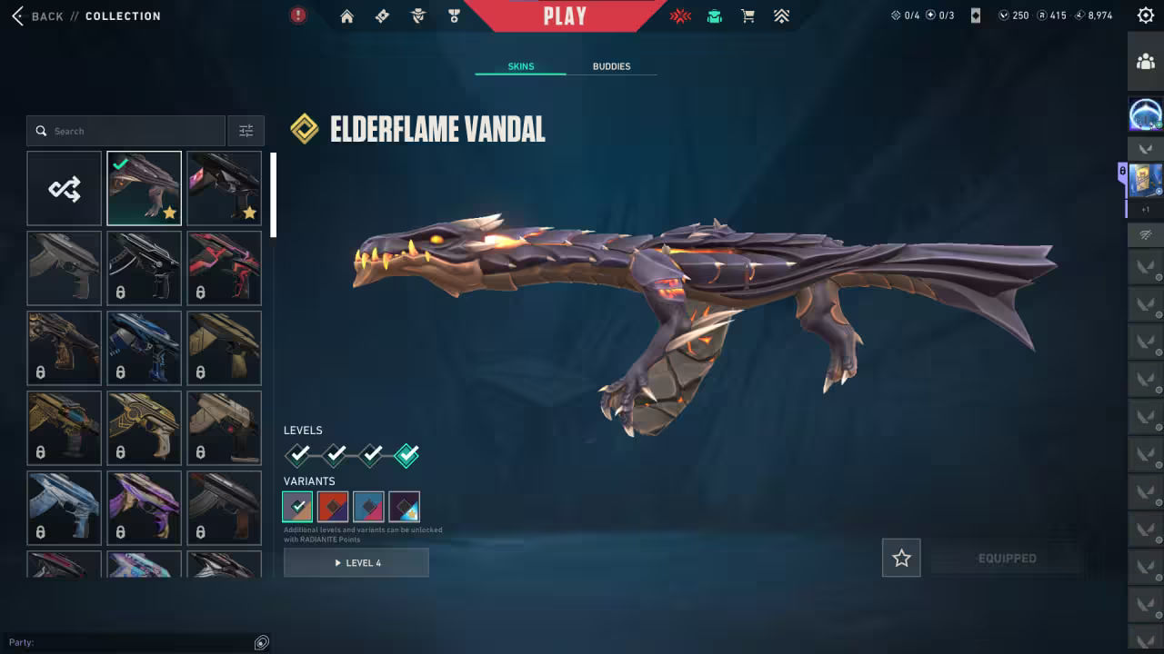 Аккаунт Valorant EU - 12 Скинов - Elderflame 