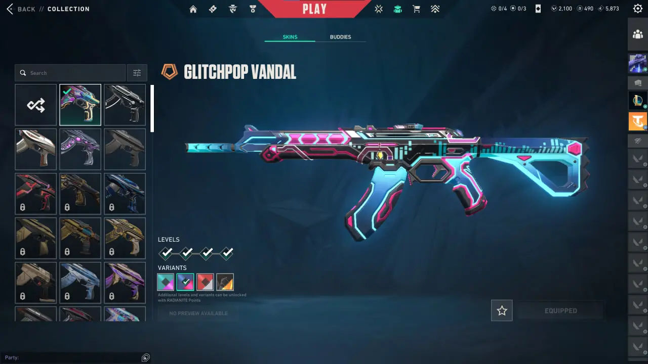 Аккаунт Valorant Latam - 30 Скинов - Glitchpop,Recon,BlastX - Заброшен