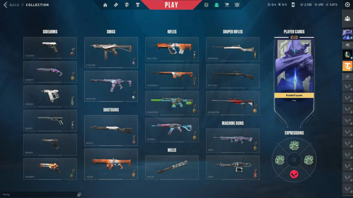 Valorant Account latam Inventory: 30 Skins