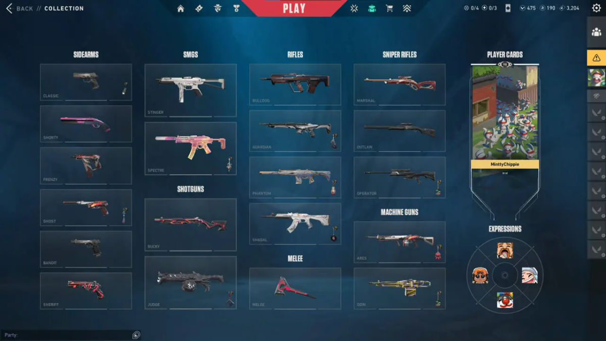 Valorant Account latam Inventory: 30 Skins