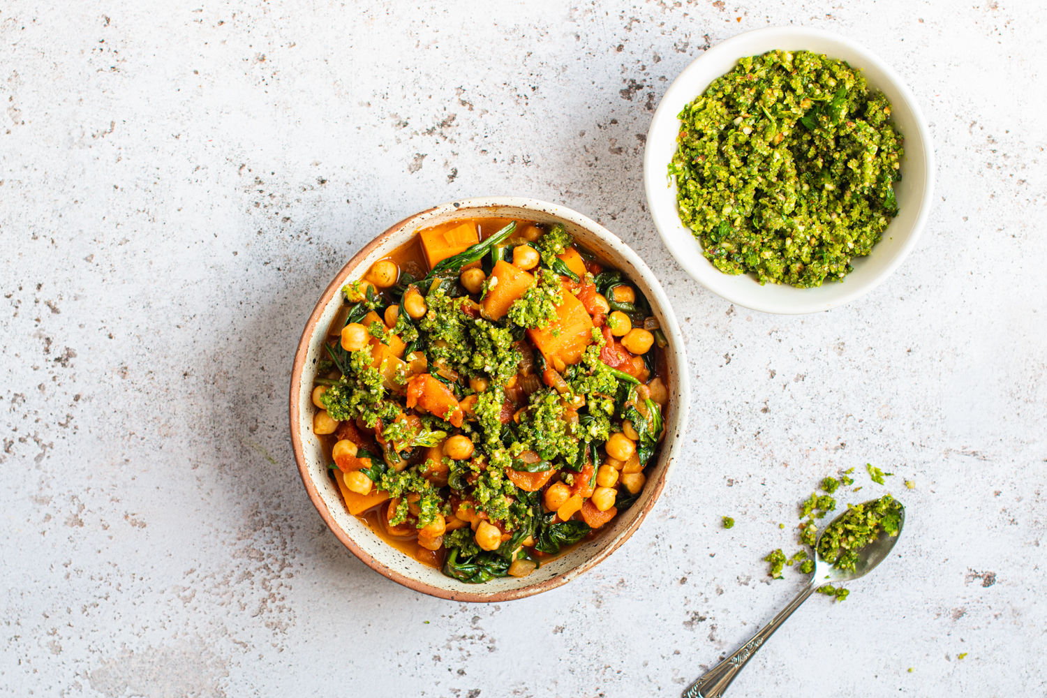 Chickpea stew with Almond Picada