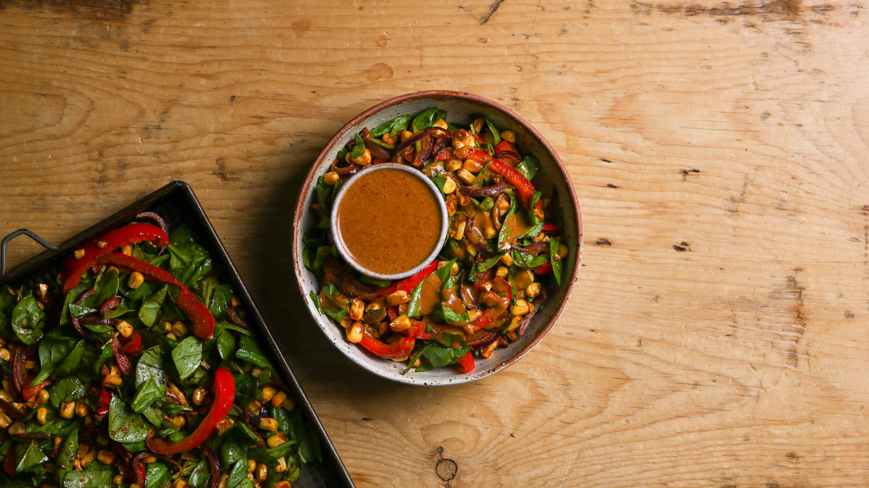 Ital Style Vegetables with Spicy Almond Sauce