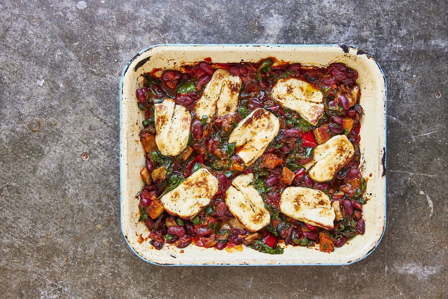 Spicy Halloumi Bake