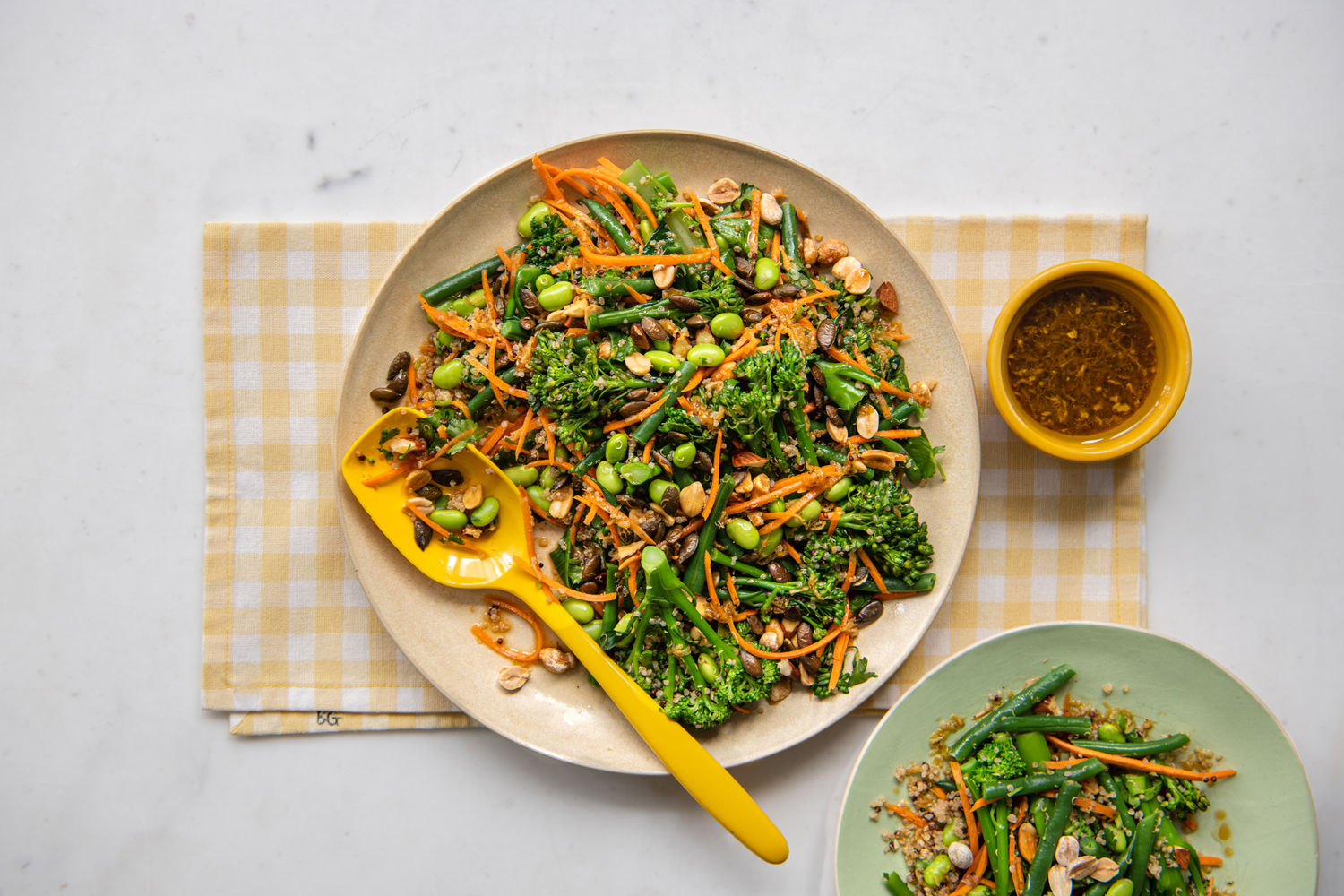 Super Nutty Grain Salad with Soy, Ginger and Lime Dressing