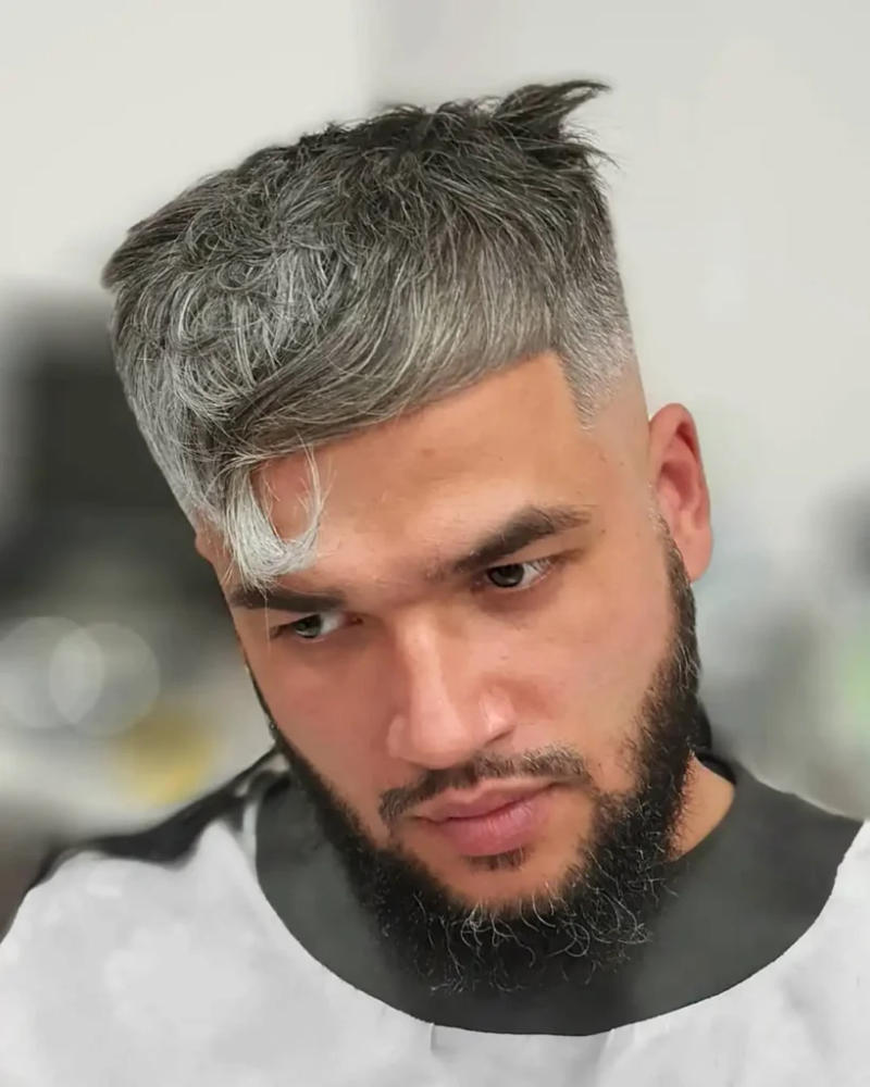 Low Taper Fade with Fringe