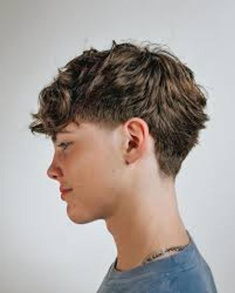 Low Taper Fade with Fringe