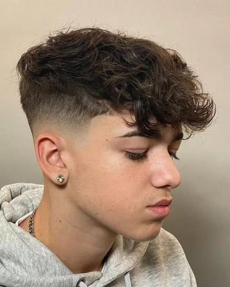 Low Taper Fade with Fringe