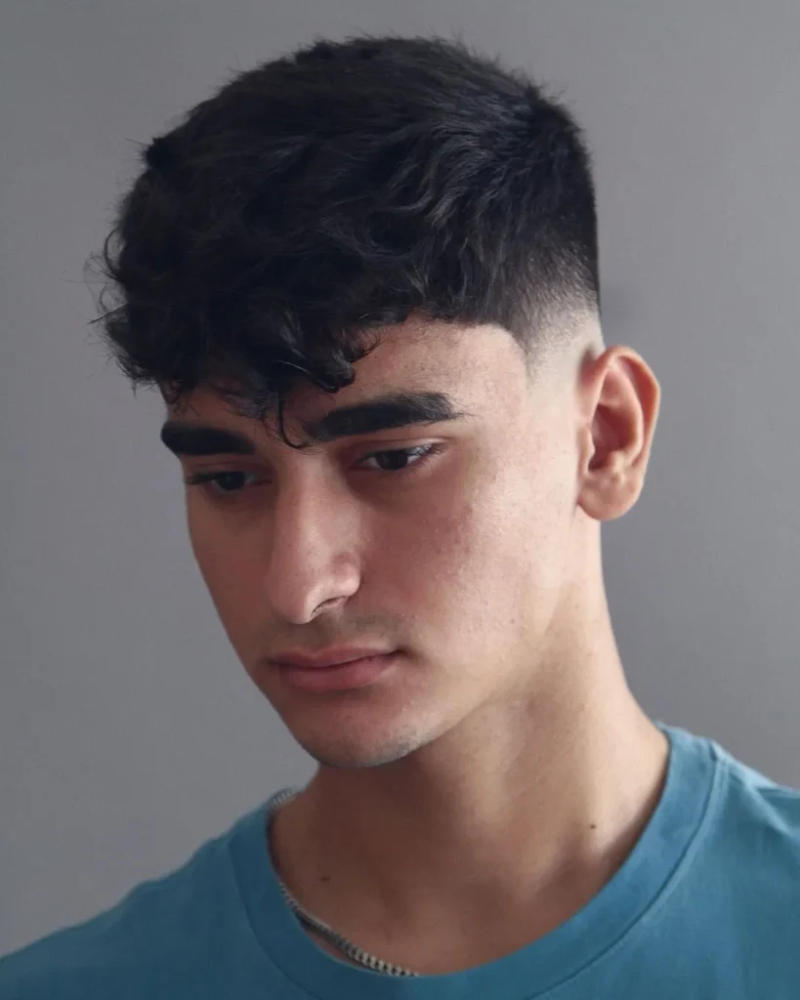 Low Taper Fade with Fringe