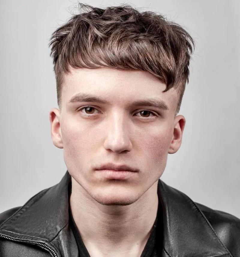 Low Taper Fade with Fringe