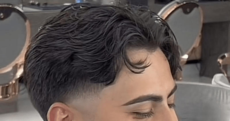 Low Taper Fade Middle Part