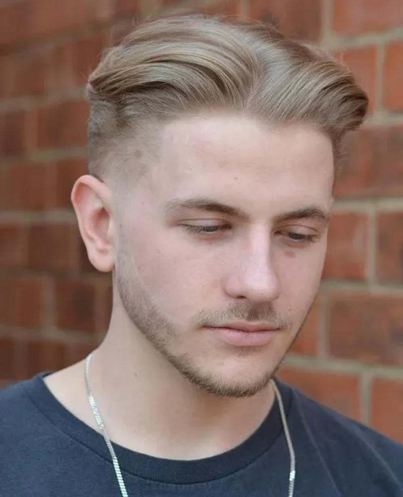 Middle Part Taper Fade