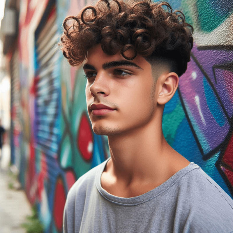 Low Taper Fade Middle Part