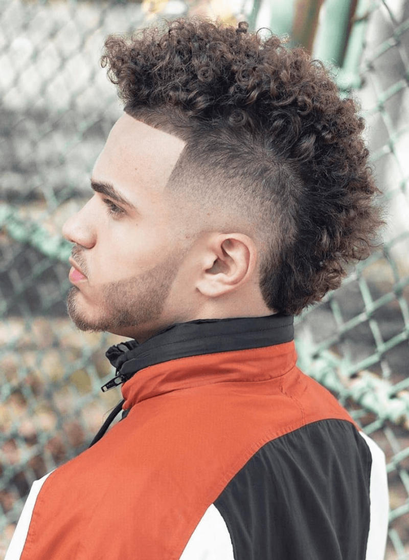 High Taper Fade Curly Hair