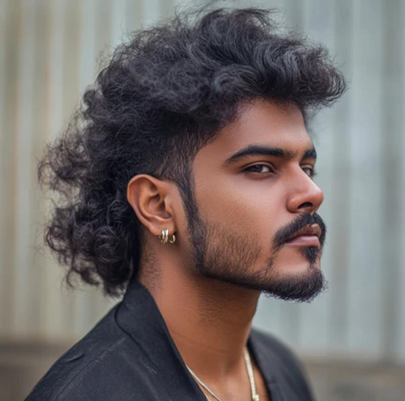 Curly Wolf Cut Men