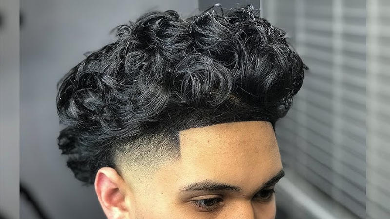 Mid Taper Fade Curly Hair