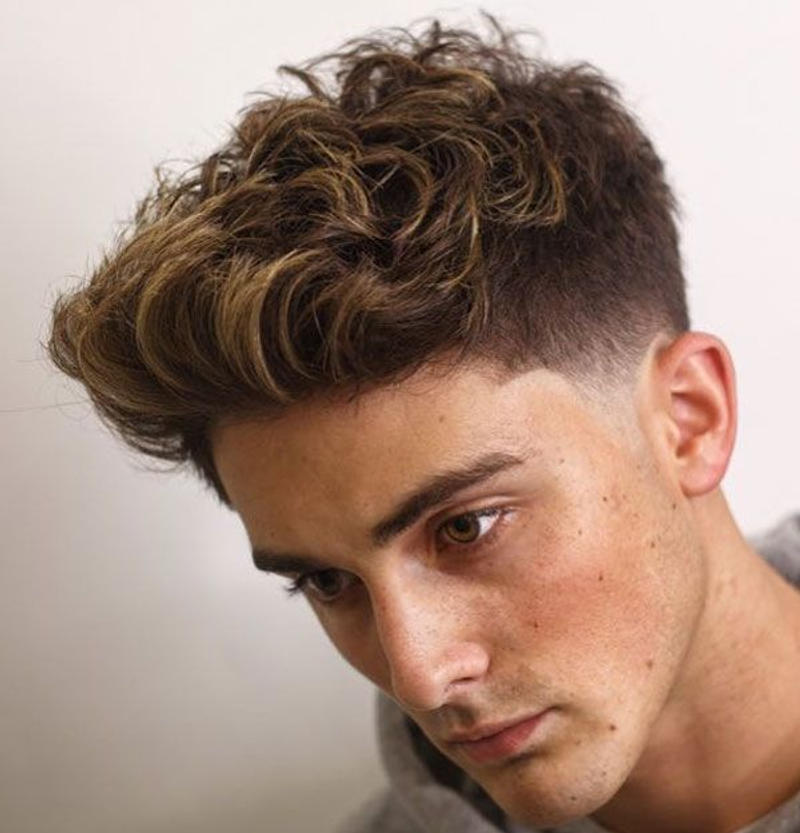 Mid Taper Fade Curly Hair