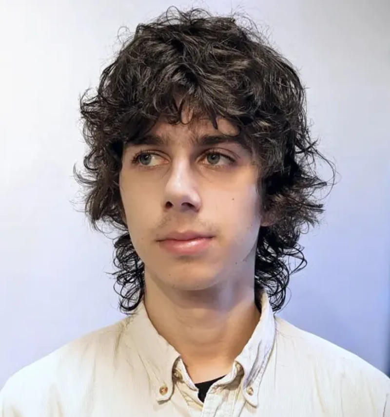 Curly Wolf Cut Men