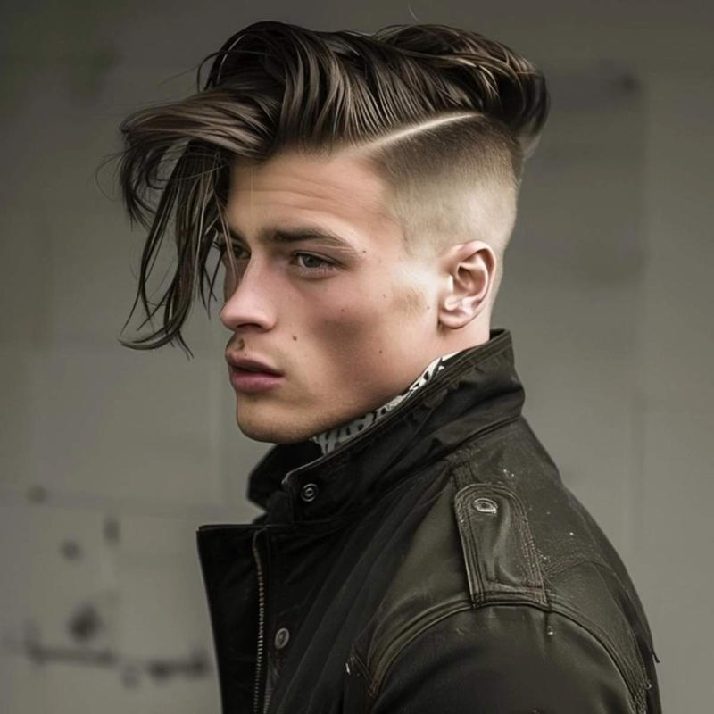 Mid Taper Fade Long Hair