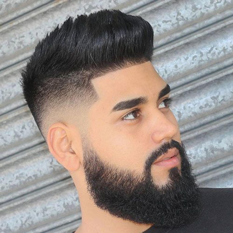 Mid Taper Fade Straight Hair